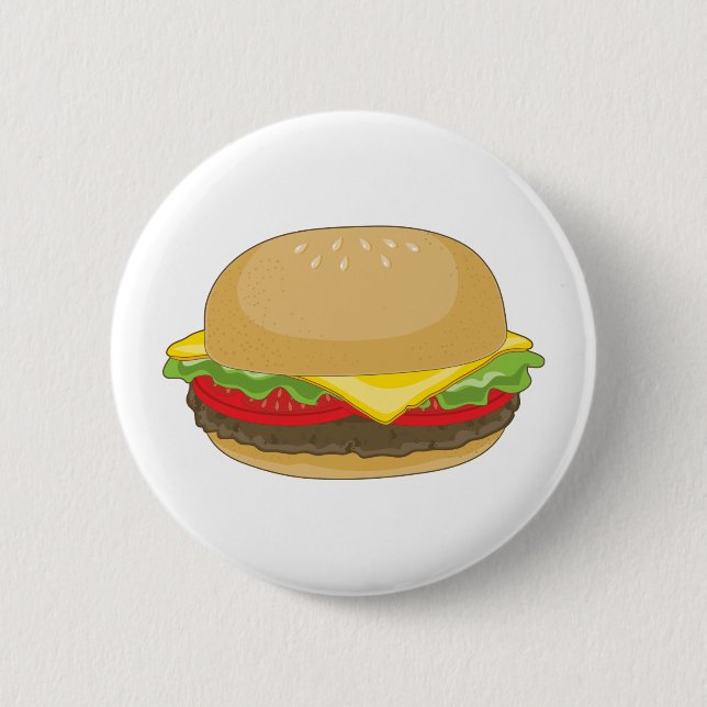 Hamburger 6 Cm Round Badge (Front)