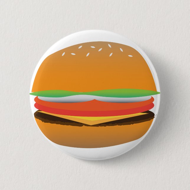 Hamburger 6 Cm Round Badge (Front)