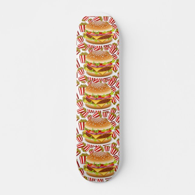 Hamburger and fries skateboard (Front)