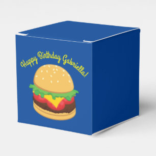 Hamburger Birthday Party Burger Favour Box