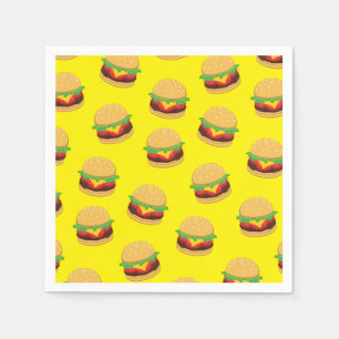 Hamburger Birthday Party Burger Napkins