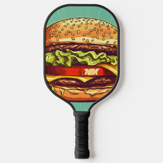 Hamburger Blaster Pickleball Paddle (Front)