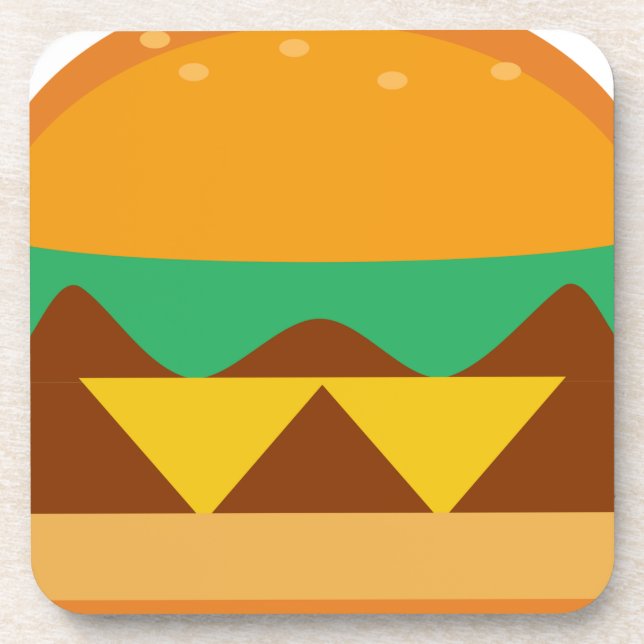 hamburger bread food cheese coaster (Front)