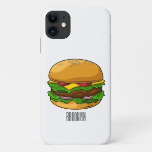 Hamburger cartoon illustration Case-Mate iPhone case