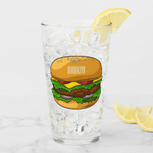 Hamburger cartoon illustration glass