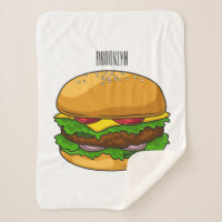Hamburger cartoon illustration