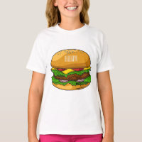 Hamburger cartoon illustration 
