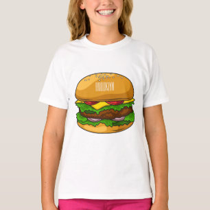 Hamburger cartoon illustration  T-Shirt