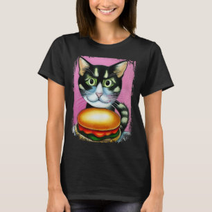 Hamburger Cat  Catburger Burger Purr Meow Cat  Art T-Shirt