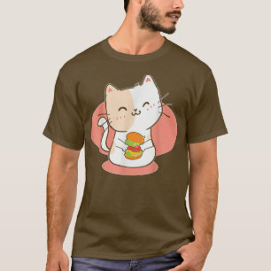 Hamburger CatBurger Kawai Hamburger Purring Cat Bu T-Shirt