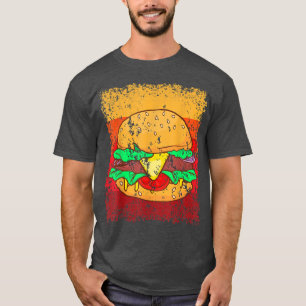 Hamburger Cheeseburger Burger Vintage Retro T-Shir T-Shirt