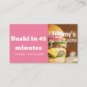 Hamburger Delivery Discount Sale Offer Business Card
