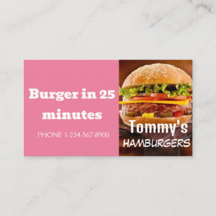 Hamburger Delivery Discount Sale Offer Business  Card