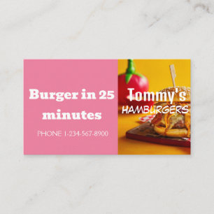 Hamburger Delivery Discount Sale Offer Business Card