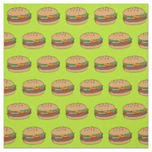 hamburger design fabric