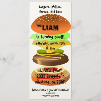 Hamburger / Diner Birthday Invitation