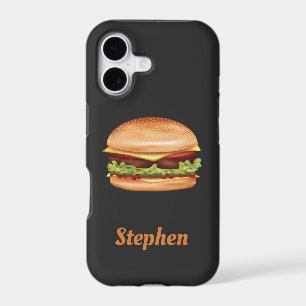 Hamburger Fast Food Illustration With Custom Name
