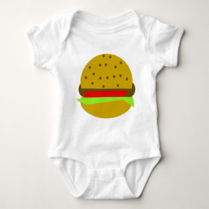hamburger food fast food burger baby bodysuit