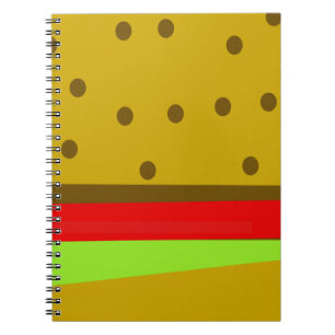 Hamburger food fast food burger spiral notebook