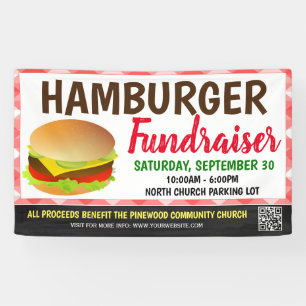 Hamburger Fundraiser Banner with qr code