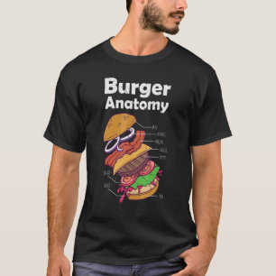Hamburger Graphic Food  Burger Anatomy Cheeseburge T-Shirt