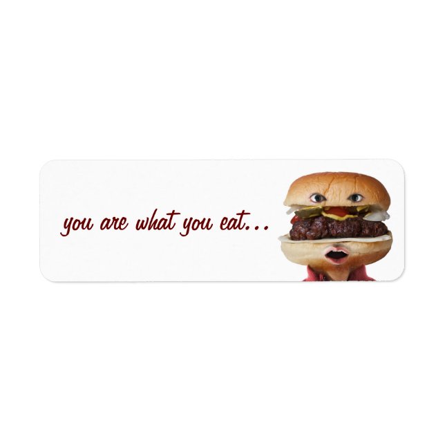 Hamburger Head Man over white (Front)