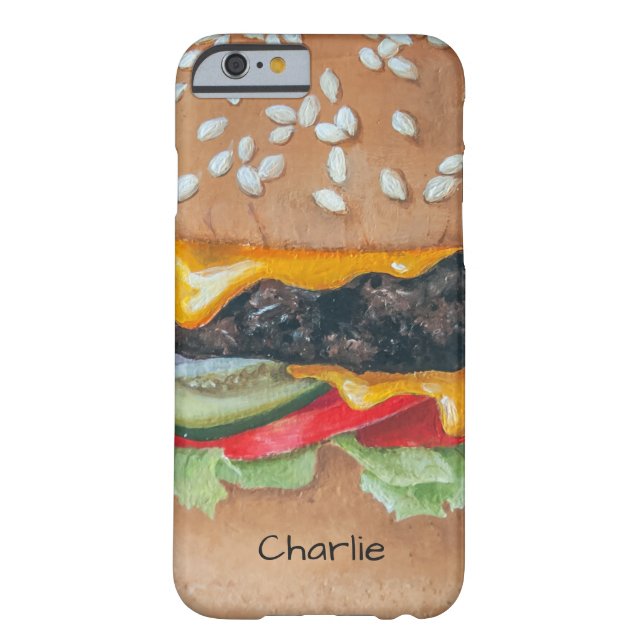 Hamburger Illustration custom name phone cases (Back)