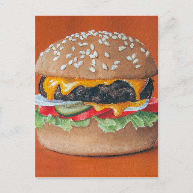 Hamburger Illustration postcard (Front)
