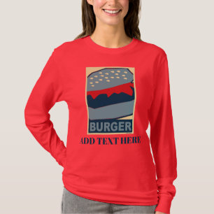 Hamburger In Blue Art T-Shirt