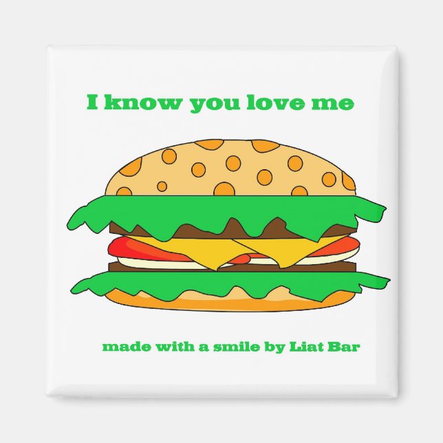 hamburger love magnet (Front)