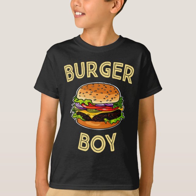 Hamburger lover burger boy performance  T-Shirt (Front)