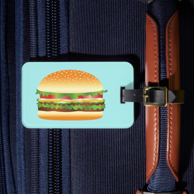 Hamburger Luggage Tag (Front Insitu 4)