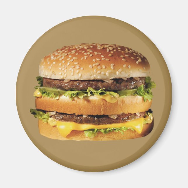 hamburger on tan magnet (Front)