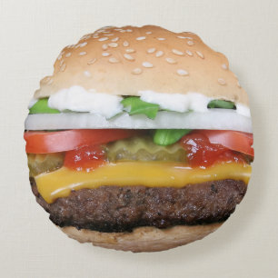 Hamburger Pillow - Round Pillow