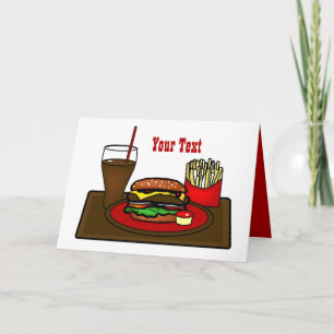 Hamburger Platter Greeting Card