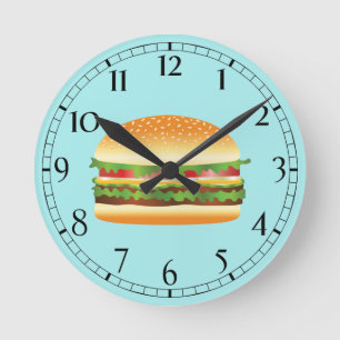 Hamburger Round Clock
