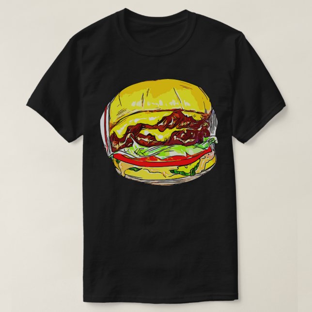 Hamburger Shirt Burger Shirt Cheeseburger Burger L (Design Front)