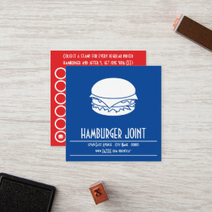 hamburger square stamp card