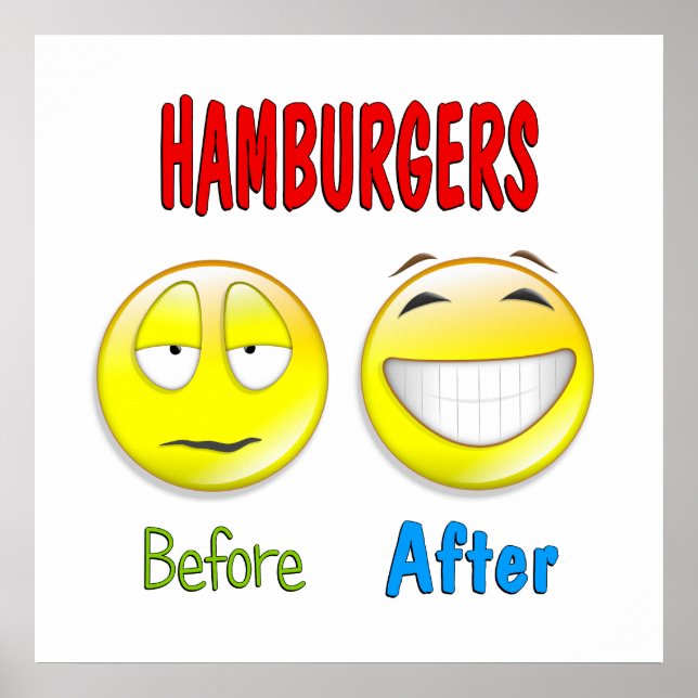 Hamburgers Before After Poster (Front)