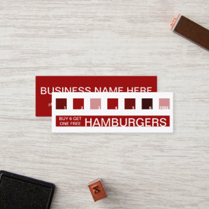 HAMBURGERS customer appreciation (mod squares) Loyalty Card