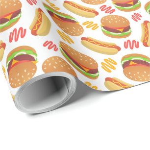 Hamburgers & Hot Dogs Wrapping Paper