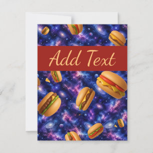 Hamburgers in Space Card