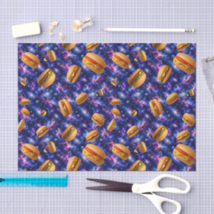 Hamburgers in space tissue paper