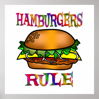 Hamburgers Rule Poster