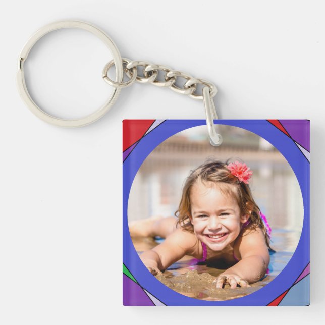 HAMbWG Abstract Framed Acrylic Photo Key Ring (Front)