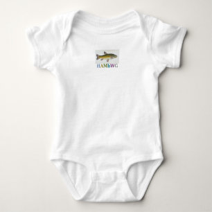 HAMbWG Baby - Boy's  Organic Fish T-shirt Bodysuit