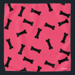 HAMbWG - Bandanna - Black Dog Bones w any colour<br><div class="desc">HAMbyWhiteGlove - Doggy Bones Bandanna - The background can be any colour!  just choose to personalise!</div>