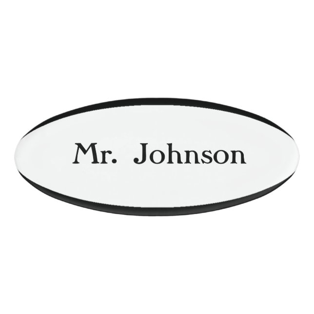 HAMbWG Black Border Oval Name Tag (Front)