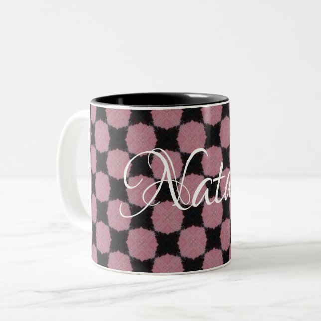 HAMbWG - Coffee Mug - Pink & Black (Front Left)