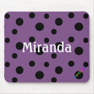 HAMbWG - Computer Mouse - Black Crazy Polka Dots Pad